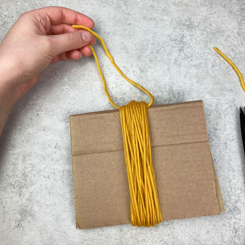DIY wool tassels step 3